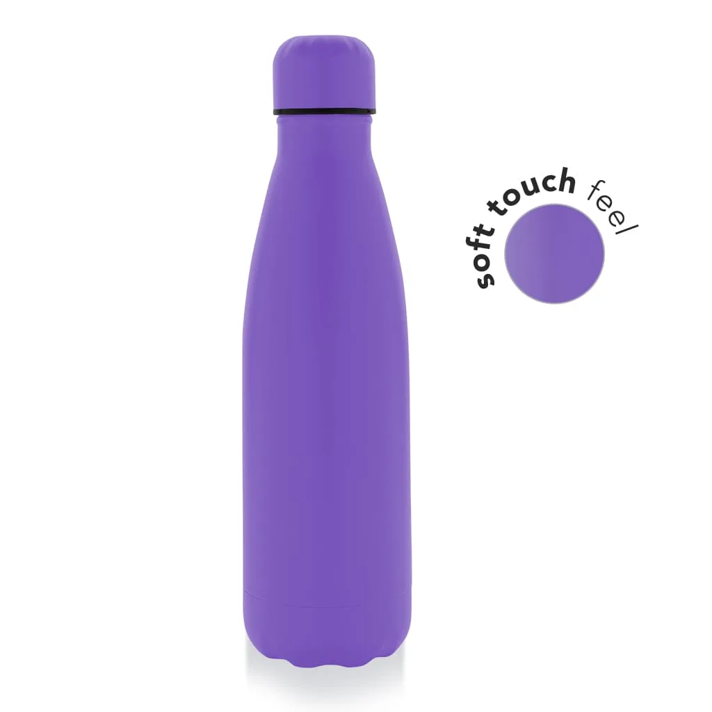 Soft Touch Insulated Water Bottle - Black GRODNO Soft Touch Insulated Stainless Steel Water Bottle Violet by Al Hadiya Dubai