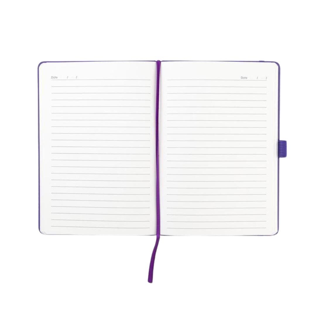 JURSI - A5 PU Cover Notebook - Black Inside of PU notebook