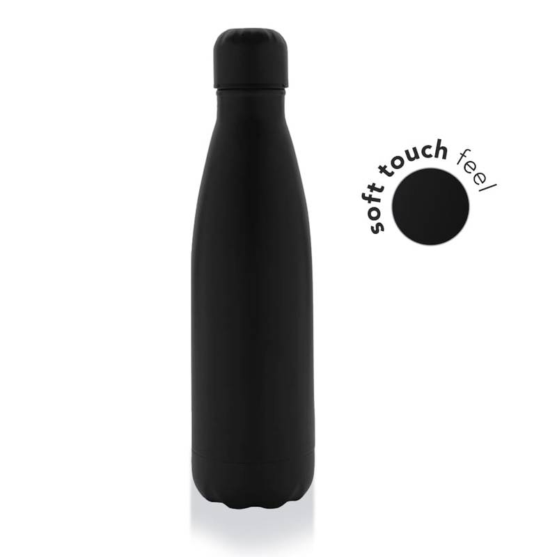 Soft Touch Insulated Water Bottle - Black Soft Touch Insulated Stainless Steel Water Bottle - Black