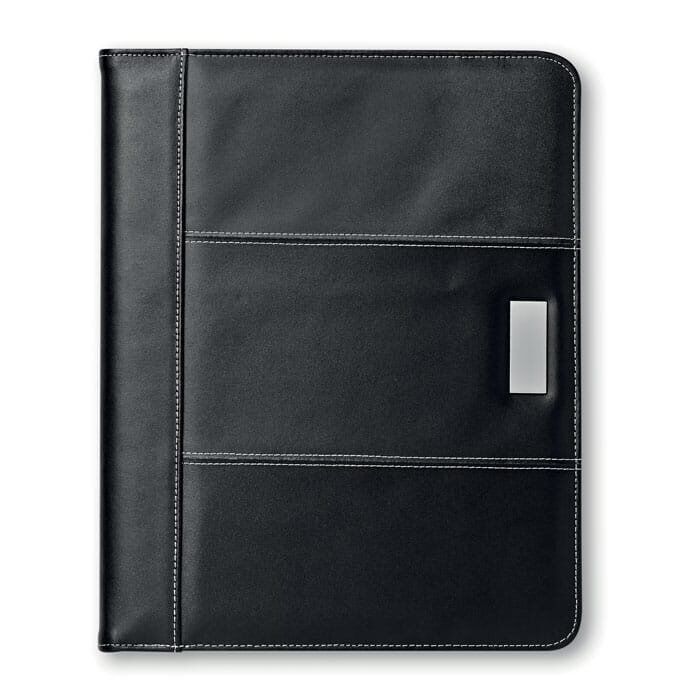 A4 leather portfolio with metal logo plate-MO7163 1 A4 leather portfolio with metal logo plate-MO7163