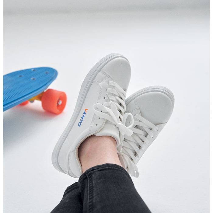 Sneakers with branding mockup Lightweight sneakers in PU