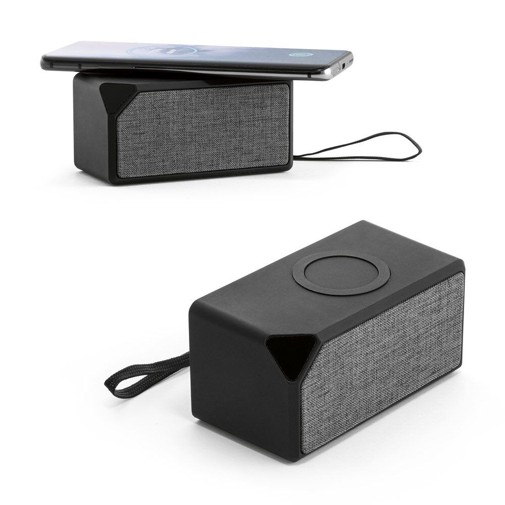 97933_set Portable speaker and wireless charger