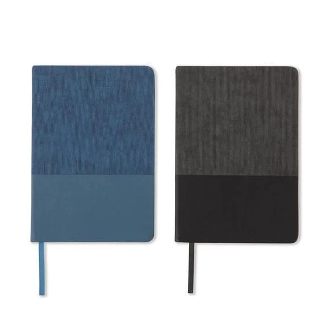 LYSS - Santhome® A5 Thermo PU Hard Cover Notebook - Blue_ (2) LYSS - Santhome A5 Soft PU Cover Notebook - Blue