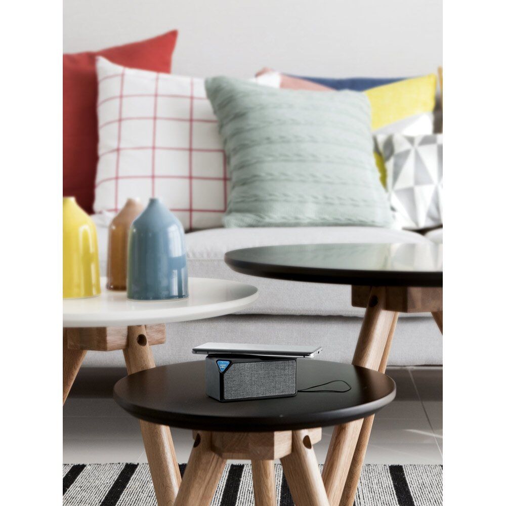 97933_set Portable speaker and wireless charger