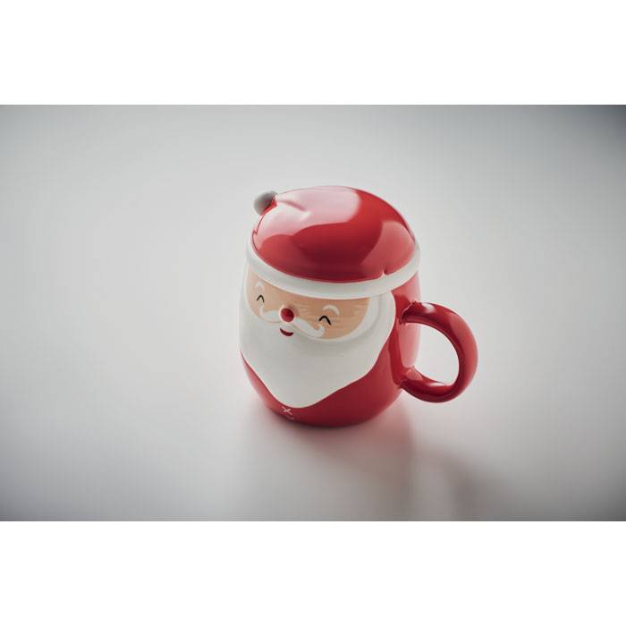 cx1492-05-ambiant Santa shape coffee mug for Christmas