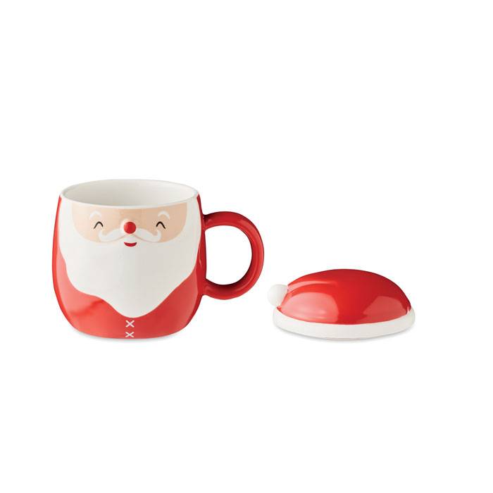 cx1492-05-ambiant Santa shape ceramic coffee mug for christmas