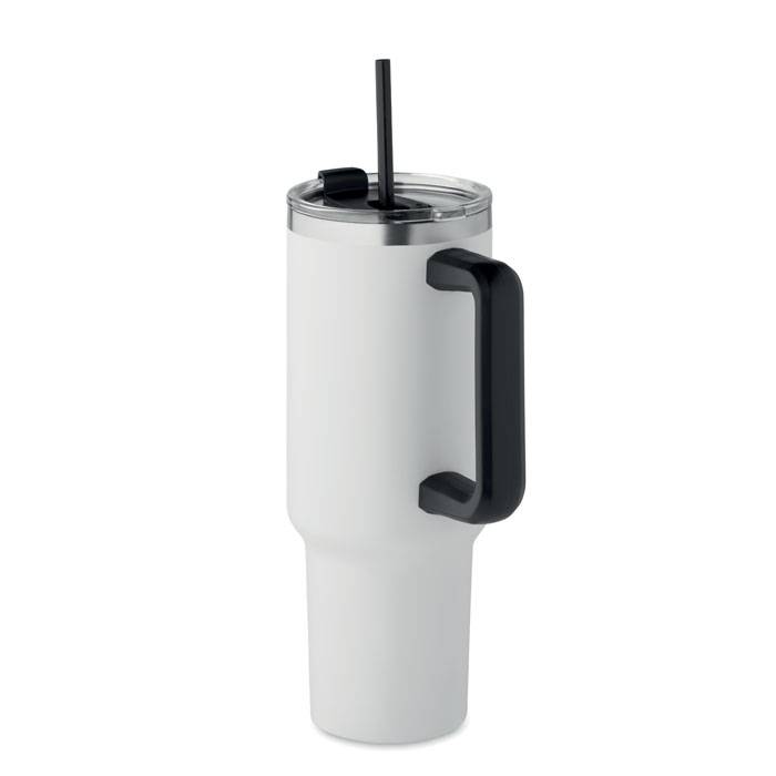 mo2327-06 Double wall tumbler in white color
