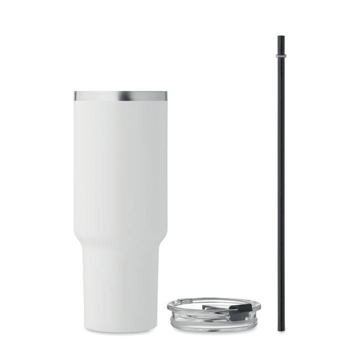 mo2327-06 White double wall tumbler