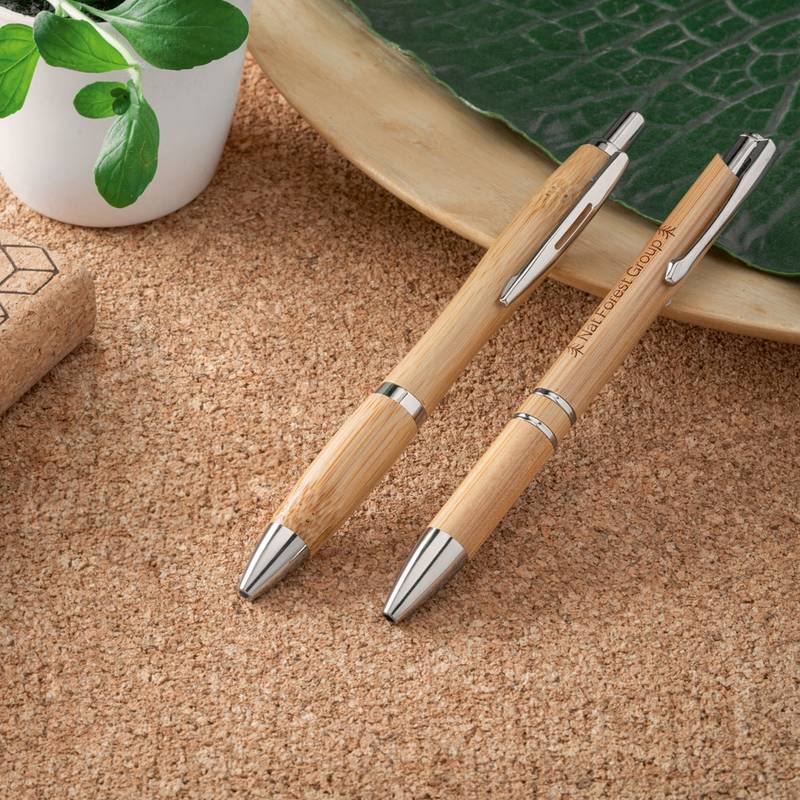 81010_set Bamboo ball pen
