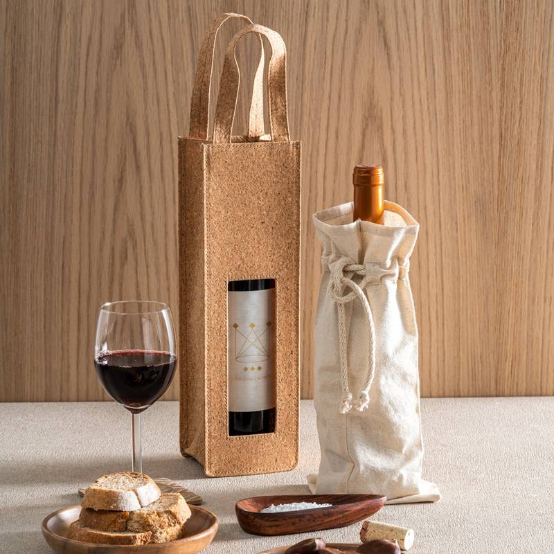 Cotton bag for bottle 92883_set Cotton bag for bottle