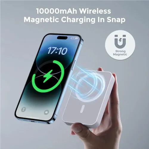 MagSafe 10,000 mAh Wireless Power Bank Fast 15W Charging - Al Hadiya Dubai 10,000 mAh MagSafe Wireless Power Bank – Fast 15W Charging by Al Hadiya Dubai